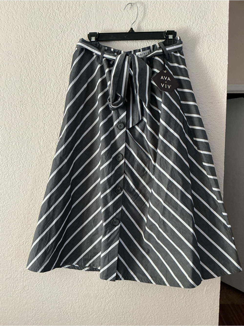 Ava & Viv Chevron Print Midi skirt
